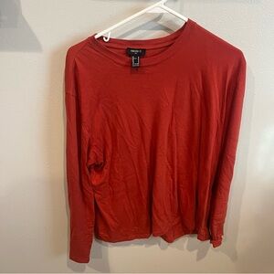 Forever 21 Red Long Sleeve Mens Shirt Size Medium